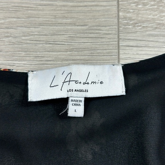 L'academie The Eliot Floral Wrap Blouse Top - Picture 7 of 13